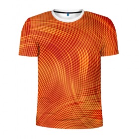 Мужская футболка 3D спортивная с принтом Abstract waves в Петрозаводске, 100% полиэстер с улучшенными характеристиками | приталенный силуэт, круглая горловина, широкие плечи, сужается к линии бедра | 
