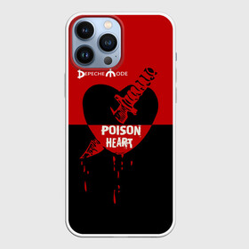 Чехол для iPhone 13 Pro Max с принтом Poison heart в Петрозаводске,  |  | depeche mode | альтернативный | вестник моды | депеш мод | дэйв гаан | индастриал | клинок | красное | кровь капли | мартин гор | музыка | надпись | новая волна | нож | рок | сердце | синти поп | черное