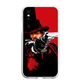 Чехол для iPhone XS Max матовый с принтом Red Dead Redemption в Петрозаводске, Силикон | Область печати: задняя сторона чехла, без боковых панелей | cowboy | game | gun | jim | red dead redemption | rockstar | west | вестерн | дикий запад | игра | ковбой | оружие | пистолет