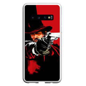 Чехол для Samsung Galaxy S10 с принтом Red Dead Redemption в Петрозаводске, Силикон | Область печати: задняя сторона чехла, без боковых панелей | cowboy | game | gun | jim | red dead redemption | rockstar | west | вестерн | дикий запад | игра | ковбой | оружие | пистолет