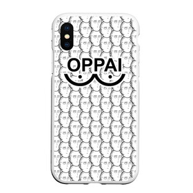 Чехол для iPhone XS Max матовый с принтом OPPAI в Петрозаводске, Силикон | Область печати: задняя сторона чехла, без боковых панелей | Тематика изображения на принте: anime | onepunchman | oppai | saitama | аниме | ванпанчмен | сайтама