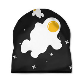 Шапка 3D с принтом Космические яйца в Петрозаводске, 100% полиэстер | универсальный размер, печать по всей поверхности изделия | галактика | звезды | ночь | яичница