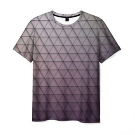 Мужская футболка 3D с принтом Кольчуга из треугольников в Петрозаводске, 100% полиэфир | прямой крой, круглый вырез горловины, длина до линии бедер | абстракция | геометрия | текстура | узор