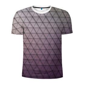 Мужская футболка 3D спортивная с принтом Кольчуга из треугольников в Петрозаводске, 100% полиэстер с улучшенными характеристиками | приталенный силуэт, круглая горловина, широкие плечи, сужается к линии бедра | абстракция | геометрия | текстура | узор