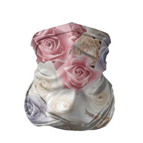 Бандана-труба 3D с принтом Букет из роз в Петрозаводске, 100% полиэстер, ткань с особыми свойствами — Activecool | плотность 150‒180 г/м2; хорошо тянется, но сохраняет форму | розы | цветы