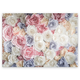 Поздравительная открытка с принтом Букет из роз в Петрозаводске, 100% бумага | плотность бумаги 280 г/м2, матовая, на обратной стороне линовка и место для марки
 | Тематика изображения на принте: розы | цветы