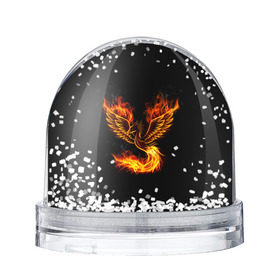 Снежный шар с принтом Феникс в Петрозаводске, Пластик | Изображение внутри шара печатается на глянцевой фотобумаге с двух сторон | fire | flame | in fire | smoke | в огне | дым | огненный | огонь