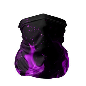 Бандана-труба 3D с принтом Фиолетовый огонь в Петрозаводске, 100% полиэстер, ткань с особыми свойствами — Activecool | плотность 150‒180 г/м2; хорошо тянется, но сохраняет форму | Тематика изображения на принте: лиловый | пламя | яркий