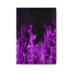 Обложка для автодокументов с принтом Фиолетовый огонь в Петрозаводске, натуральная кожа |  размер 19,9*13 см; внутри 4 больших “конверта” для документов и один маленький отдел — туда идеально встанут права | лиловый | пламя | яркий