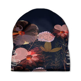 Шапка 3D с принтом Blossom fashion в Петрозаводске, 100% полиэстер | универсальный размер, печать по всей поверхности изделия | blossom | flower | бабочки | весна | лето | природа | расцвет | цвет | цветение | цветковое растение | цветок