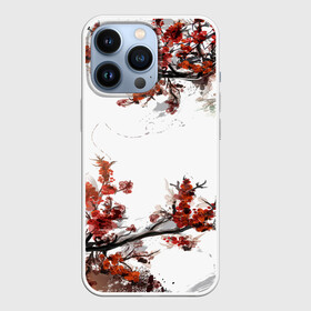 Чехол для iPhone 13 Pro с принтом САКУРА в Петрозаводске,  |  | blossom | flower | бабочки | весна | лето | природа | расцвет | цвет | цветение | цветковое растение | цветок