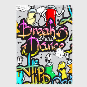 Скетчбук с принтом Graffiti в Петрозаводске, 100% бумага
 | 48 листов, плотность листов — 100 г/м2, плотность картонной обложки — 250 г/м2. Листы скреплены сверху удобной пружинной спиралью | break | dance | graffiti | hip hop | rap | граффити | рэп | скейтборд | хип хоп