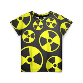 Детская футболка 3D с принтом Радиация в Петрозаводске, 100% гипоаллергенный полиэфир | прямой крой, круглый вырез горловины, длина до линии бедер, чуть спущенное плечо, ткань немного тянется | радиация | радиоактивность