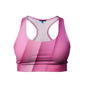 Женский спортивный топ 3D с принтом Pink lines в Петрозаводске, 82% полиэстер, 18% спандекс Ткань безопасна для здоровья, позволяет коже дышать, не мнется и не растягивается |  | pink | абстракция | геометрия | линии | розовый | текстура