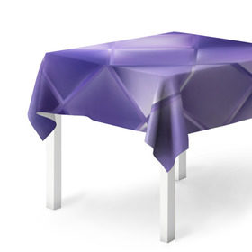 Скатерть 3D с принтом Фиолетовые грани в Петрозаводске, 100% полиэстер (ткань не мнется и не растягивается) | Размер: 150*150 см | абстракция | геометрия | квадрат | текстура | фиолетовый