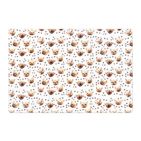 Магнитный плакат 3Х2 с принтом Собаки Паттерн в Петрозаводске, Полимерный материал с магнитным слоем | 6 деталей размером 9*9 см | акварель | лапа | лапки | мопс | пес | псы | след | собакен | чихуа