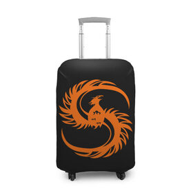 Чехол для чемодана 3D с принтом phoenix в Петрозаводске, 86% полиэфир, 14% спандекс | двустороннее нанесение принта, прорези для ручек и колес | phenix | phoenix | огненная птица | огонь