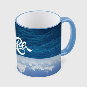Кружка с принтом Море в Петрозаводске, керамика | ёмкость 330 мл | Тематика изображения на принте: beach | miami | граффити | майами | море | надписи | небо