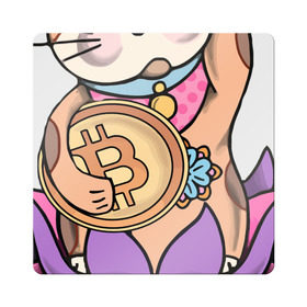 Магнит виниловый Квадрат с принтом Bitcoin - Биткоин - Stay Lucky в Петрозаводске, полимерный материал с магнитным слоем | размер 9*9 см, закругленные углы | Тематика изображения на принте: bitcoin | blockchain | coin | crypto | lucky | stay | биткоин | блокчейн | валюта | геометрия | денежный кот | деньги | китай | кот | крипто | криптовалюта | лотос | майнинг | технологии | удача