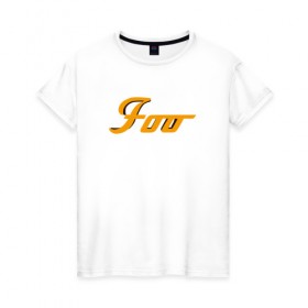 Женская футболка хлопок с принтом foo fighters в Петрозаводске, 100% хлопок | прямой крой, круглый вырез горловины, длина до линии бедер, слегка спущенное плечо | 