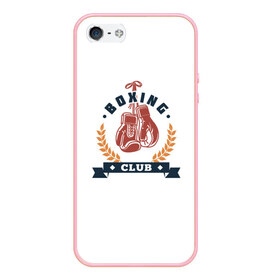 Чехол для iPhone 5/5S матовый с принтом BOXING CLUB в Петрозаводске, Силикон | Область печати: задняя сторона чехла, без боковых панелей | бокс | звезды | клуб | перчатки | чемпион