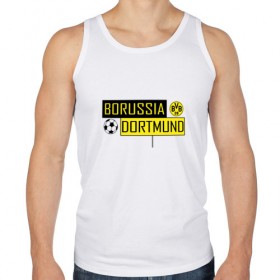 Мужская майка хлопок с принтом Borussia Dortmund - New Design 2018 в Петрозаводске, 100% хлопок |  | Тематика изображения на принте: боруссия дортмунд