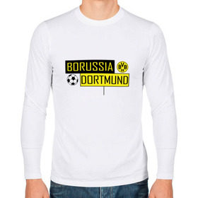 Мужской лонгслив хлопок с принтом Borussia Dortmund - New Design 2018 в Петрозаводске, 100% хлопок |  | Тематика изображения на принте: боруссия дортмунд