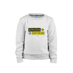 Детский свитшот хлопок с принтом Borussia Dortmund - New Design 2018 в Петрозаводске, 100% хлопок | круглый вырез горловины, эластичные манжеты, пояс и воротник | Тематика изображения на принте: боруссия дортмунд