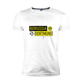 Мужская футболка премиум с принтом Borussia Dortmund - New Design 2018 в Петрозаводске, 92% хлопок, 8% лайкра | приталенный силуэт, круглый вырез ворота, длина до линии бедра, короткий рукав | Тематика изображения на принте: боруссия дортмунд