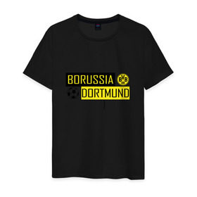Мужская футболка хлопок с принтом Borussia Dortmund - New Design 2018 в Петрозаводске, 100% хлопок | прямой крой, круглый вырез горловины, длина до линии бедер, слегка спущенное плечо. | боруссия дортмунд