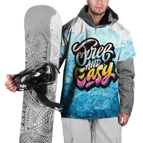 Накидка на куртку 3D с принтом Free and Easy в Петрозаводске, 100% полиэстер |  | beach | miami | граффити | желтый | закат | краски | лед | майами | надписи | панама | пляж | розовый | солнце | фламинго | яркие
