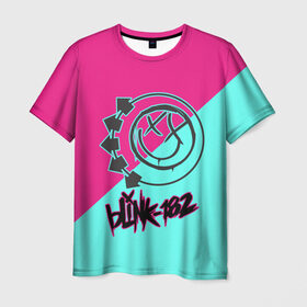 Мужская футболка 3D с принтом Blink-182 в Петрозаводске, 100% полиэфир | прямой крой, круглый вырез горловины, длина до линии бедер | blink | альтернативный рок | блинк | группа | марк хоппус | музыка | мэтт скиба | надпись | панк | панк рок | песни | поп панк | рок | скейт панк | смайл | смайлик | трэвис баркер