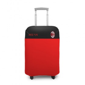 Чехол для чемодана 3D с принтом AC Milan - Red & Black в Петрозаводске, 86% полиэфир, 14% спандекс | двустороннее нанесение принта, прорези для ручек и колес | 