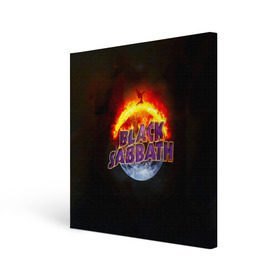 Холст квадратный с принтом Black Sabbath земля в огне в Петрозаводске, 100% ПВХ |  | black sabbath | группа | метал | надпись | оззи | осборн | хард рок | хеви метал