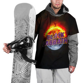 Накидка на куртку 3D с принтом Black Sabbath земля в огне в Петрозаводске, 100% полиэстер |  | Тематика изображения на принте: black sabbath | группа | метал | надпись | оззи | осборн | хард рок | хеви метал