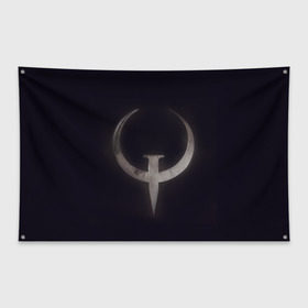 Флаг-баннер с принтом Quake champions в Петрозаводске, 100% полиэстер | размер 67 х 109 см, плотность ткани — 95 г/м2; по краям флага есть четыре люверса для крепления | Тематика изображения на принте: quake