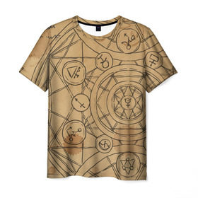 Мужская футболка 3D с принтом Код да Винчи в Петрозаводске, 100% полиэфир | прямой крой, круглый вырез горловины, длина до линии бедер | загадки | знаки | история | культура | майя | надпись | тайна