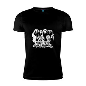 Мужская футболка премиум с принтом Группа Black Sabbath в Петрозаводске, 92% хлопок, 8% лайкра | приталенный силуэт, круглый вырез ворота, длина до линии бедра, короткий рукав | Тематика изображения на принте: 