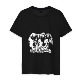 Мужская футболка хлопок с принтом Группа Black Sabbath в Петрозаводске, 100% хлопок | прямой крой, круглый вырез горловины, длина до линии бедер, слегка спущенное плечо. | 