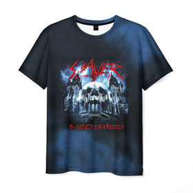 Мужская футболка 3D с принтом Череп Slayer в Петрозаводске, 100% полиэфир | прямой крой, круглый вырез горловины, длина до линии бедер | slayer | группа | гэри холт | замок | керри кинг | метал | музыка | песни | пол бостаф | рок | слеар | слеер | слеяр | том арайа | трэш метал | тяжелый рок | хеви метал | череп