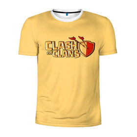 Мужская футболка 3D спортивная с принтом Clash of Clans в Петрозаводске, 100% полиэстер с улучшенными характеристиками | приталенный силуэт, круглая горловина, широкие плечи, сужается к линии бедра | 