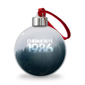 Ёлочный шар с принтом Чернобыль 1986 в Петрозаводске, Пластик | Диаметр: 77 мм | 1986 | дым | завод | лес | опасность | радиация | чаэс | чернобыль | экология