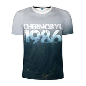 Мужская футболка 3D спортивная с принтом Чернобыль 1986 в Петрозаводске, 100% полиэстер с улучшенными характеристиками | приталенный силуэт, круглая горловина, широкие плечи, сужается к линии бедра | 1986 | дым | завод | лес | опасность | радиация | чаэс | чернобыль | экология