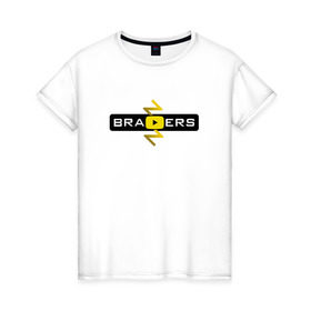 Женская футболка хлопок с принтом Brazzers Video в Петрозаводске, 100% хлопок | прямой крой, круглый вырез горловины, длина до линии бедер, слегка спущенное плечо | brazzers | бразерс | браззерс | видео