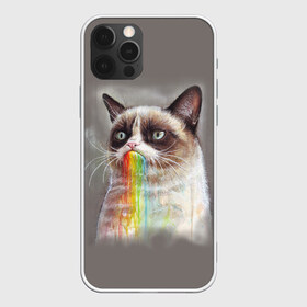 Чехол для iPhone 12 Pro Max с принтом Grumpy Cat в Петрозаводске, Силикон |  | animal | cat | grumpy cat | животное | кот | котенок | кошка | радуга