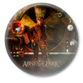 Значок с принтом Abney Park в Петрозаводске,  металл | круглая форма, металлическая застежка в виде булавки | Тематика изображения на принте: 