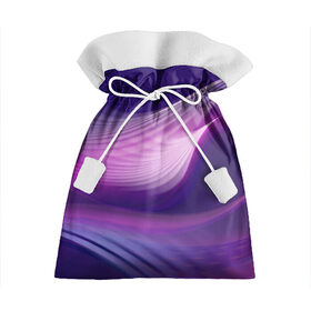 Подарочный 3D мешок с принтом Фиолетовые Волны в Петрозаводске, 100% полиэстер | Размер: 29*39 см | линии | узоры | фиолетовый | цвет