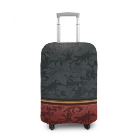 Чехол для чемодана 3D с принтом Узоры Black and Red в Петрозаводске, 86% полиэфир, 14% спандекс | двустороннее нанесение принта, прорези для ручек и колес | красный | узоры | цветы | черный