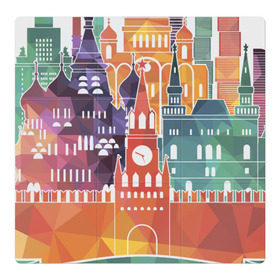 Магнитный плакат 3Х3 с принтом Москва / Moscow в Петрозаводске, Полимерный материал с магнитным слоем | 9 деталей размером 9*9 см | кремль | москва сити | россия | русский | столица