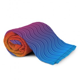 Плед 3D с принтом Цветные волны в Петрозаводске, 100% полиэстер | закругленные углы, все края обработаны. Ткань не мнется и не растягивается | 